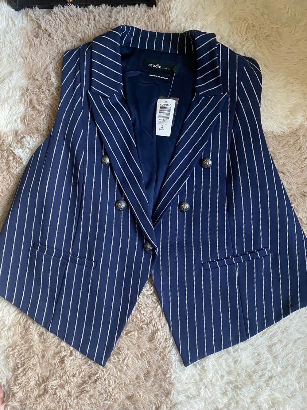 Torrid Studio Ponte Buttoned Tailored Suit Vest